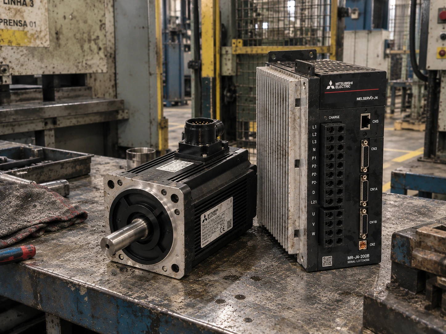 Servo driver industrial, equipamento atendido no laboratório da TECSI